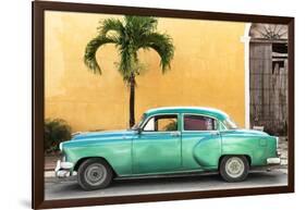 Cuba Fuerte Collection - Beautiful Retro Green Car-Philippe Hugonnard-Framed Photographic Print