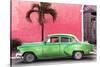 Cuba Fuerte Collection - Beautiful Retro Green Car-Philippe Hugonnard-Stretched Canvas