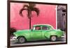 Cuba Fuerte Collection - Beautiful Retro Green Car-Philippe Hugonnard-Framed Photographic Print