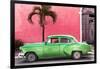 Cuba Fuerte Collection - Beautiful Retro Green Car-Philippe Hugonnard-Framed Photographic Print