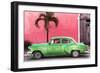 Cuba Fuerte Collection - Beautiful Retro Green Car-Philippe Hugonnard-Framed Photographic Print