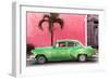 Cuba Fuerte Collection - Beautiful Retro Green Car-Philippe Hugonnard-Framed Photographic Print