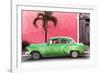 Cuba Fuerte Collection - Beautiful Retro Green Car-Philippe Hugonnard-Framed Photographic Print