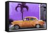 Cuba Fuerte Collection - Beautiful Retro Orange Car-Philippe Hugonnard-Framed Stretched Canvas