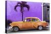 Cuba Fuerte Collection - Beautiful Retro Orange Car-Philippe Hugonnard-Stretched Canvas