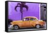 Cuba Fuerte Collection - Beautiful Retro Orange Car-Philippe Hugonnard-Framed Stretched Canvas