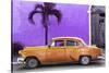 Cuba Fuerte Collection - Beautiful Retro Orange Car-Philippe Hugonnard-Stretched Canvas