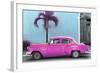 Cuba Fuerte Collection - Beautiful Retro Pink Car-Philippe Hugonnard-Framed Photographic Print