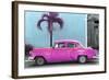 Cuba Fuerte Collection - Beautiful Retro Pink Car-Philippe Hugonnard-Framed Photographic Print