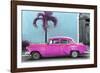 Cuba Fuerte Collection - Beautiful Retro Pink Car-Philippe Hugonnard-Framed Photographic Print