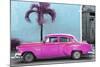 Cuba Fuerte Collection - Beautiful Retro Pink Car-Philippe Hugonnard-Mounted Photographic Print