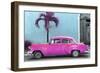 Cuba Fuerte Collection - Beautiful Retro Pink Car-Philippe Hugonnard-Framed Photographic Print