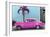 Cuba Fuerte Collection - Beautiful Retro Pink Car-Philippe Hugonnard-Framed Photographic Print