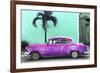 Cuba Fuerte Collection - Beautiful Retro Purple Car-Philippe Hugonnard-Framed Photographic Print