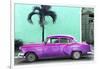 Cuba Fuerte Collection - Beautiful Retro Purple Car-Philippe Hugonnard-Framed Photographic Print