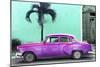 Cuba Fuerte Collection - Beautiful Retro Purple Car-Philippe Hugonnard-Mounted Photographic Print