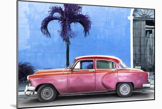 Cuba Fuerte Collection - Beautiful Retro Red Car-Philippe Hugonnard-Mounted Photographic Print