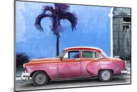 Cuba Fuerte Collection - Beautiful Retro Red Car-Philippe Hugonnard-Mounted Photographic Print