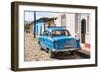 Cuba Fuerte Collection - Blue Car in Trinidad II-Philippe Hugonnard-Framed Photographic Print