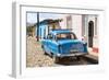 Cuba Fuerte Collection - Blue Car in Trinidad II-Philippe Hugonnard-Framed Photographic Print