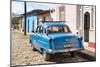 Cuba Fuerte Collection - Blue Car in Trinidad II-Philippe Hugonnard-Mounted Photographic Print