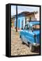 Cuba Fuerte Collection - Blue Car in Trinidad III-Philippe Hugonnard-Framed Stretched Canvas
