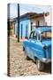 Cuba Fuerte Collection - Blue Car in Trinidad III-Philippe Hugonnard-Stretched Canvas