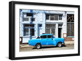 Cuba Fuerte Collection - Blue Car-Philippe Hugonnard-Framed Premium Photographic Print