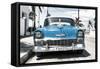 Cuba Fuerte Collection - Blue Chevy-Philippe Hugonnard-Framed Stretched Canvas