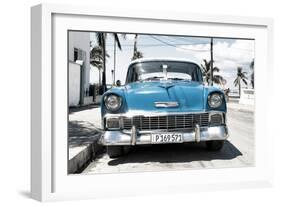 Cuba Fuerte Collection - Blue Chevy-Philippe Hugonnard-Framed Photographic Print