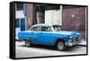 Cuba Fuerte Collection - Blue Chevy-Philippe Hugonnard-Framed Stretched Canvas