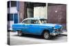 Cuba Fuerte Collection - Blue Chevy-Philippe Hugonnard-Stretched Canvas