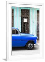 Cuba Fuerte Collection - Blue Classic Car-Philippe Hugonnard-Framed Photographic Print