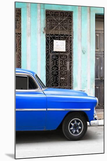Cuba Fuerte Collection - Blue Classic Car-Philippe Hugonnard-Mounted Photographic Print