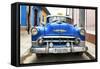 Cuba Fuerte Collection - Blue Cuban Taxi II-Philippe Hugonnard-Framed Stretched Canvas