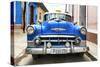 Cuba Fuerte Collection - Blue Cuban Taxi II-Philippe Hugonnard-Stretched Canvas