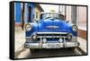 Cuba Fuerte Collection - Blue Cuban Taxi II-Philippe Hugonnard-Framed Stretched Canvas