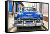 Cuba Fuerte Collection - Blue Cuban Taxi II-Philippe Hugonnard-Framed Stretched Canvas