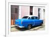 Cuba Fuerte Collection - Blue Cuban Taxi-Philippe Hugonnard-Framed Photographic Print