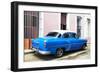 Cuba Fuerte Collection - Blue Cuban Taxi-Philippe Hugonnard-Framed Photographic Print