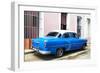 Cuba Fuerte Collection - Blue Cuban Taxi-Philippe Hugonnard-Framed Photographic Print