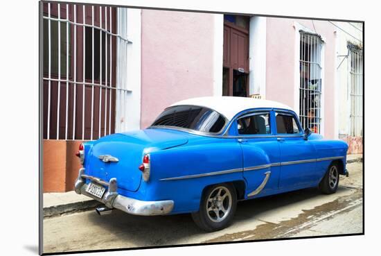 Cuba Fuerte Collection - Blue Cuban Taxi-Philippe Hugonnard-Mounted Photographic Print