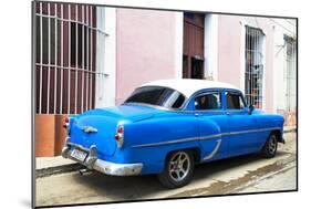 Cuba Fuerte Collection - Blue Cuban Taxi-Philippe Hugonnard-Mounted Photographic Print