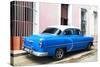 Cuba Fuerte Collection - Blue Cuban Taxi-Philippe Hugonnard-Stretched Canvas