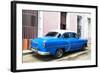 Cuba Fuerte Collection - Blue Cuban Taxi-Philippe Hugonnard-Framed Photographic Print