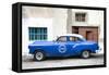 Cuba Fuerte Collection - Blue Pontiac 1953 Original Classic Car-Philippe Hugonnard-Framed Stretched Canvas