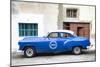 Cuba Fuerte Collection - Blue Pontiac 1953 Original Classic Car-Philippe Hugonnard-Mounted Photographic Print