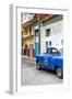 Cuba Fuerte Collection - Blue Taxi Car in Havana-Philippe Hugonnard-Framed Photographic Print