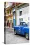 Cuba Fuerte Collection - Blue Taxi Car in Havana-Philippe Hugonnard-Stretched Canvas