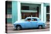 Cuba Fuerte Collection - Blue Taxi Car-Philippe Hugonnard-Stretched Canvas